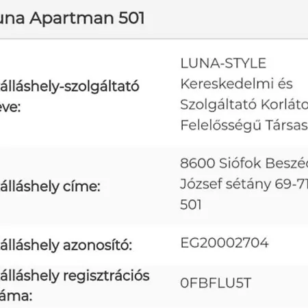 Luna Apartman501 Apartman *